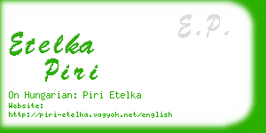 etelka piri business card